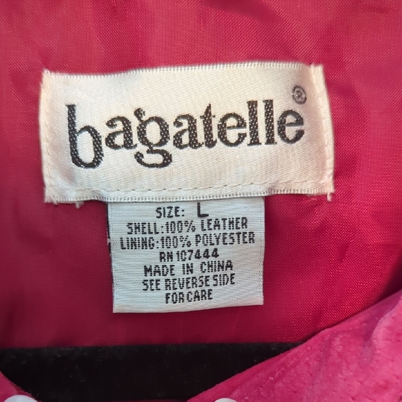 Bagatelle Pink Leather Jacket - Picture 6 of 7
